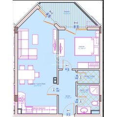 Квартира 2-комнатная 1+1 в Бургасе площадь 68м² 2 этаж