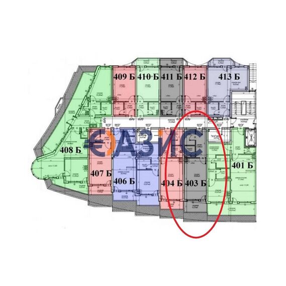 Квартира 1-комнатная в Поморие площадь 55.2м² 4 этаж, изображение 8