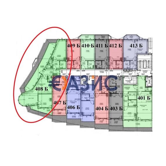 Квартира 3-комнатная 2+1 в Поморие площадь 143.1м² 4 этаж, изображение 9