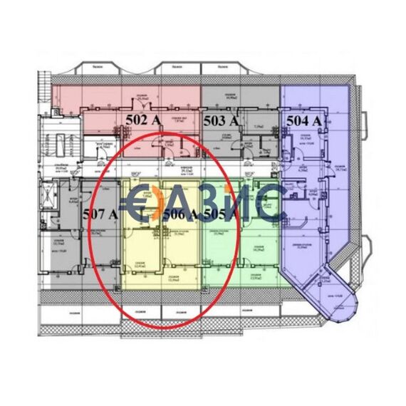 Квартира 2-комнатная 1+1 в Поморие площадь 83.7м² 5 этаж, изображение 6