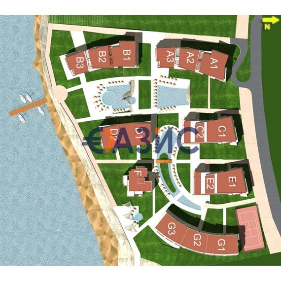 Квартира 2-комнатная 1+1 в Несебре (Святой Влас) площадь 70м² 5 этаж, изображение 10
