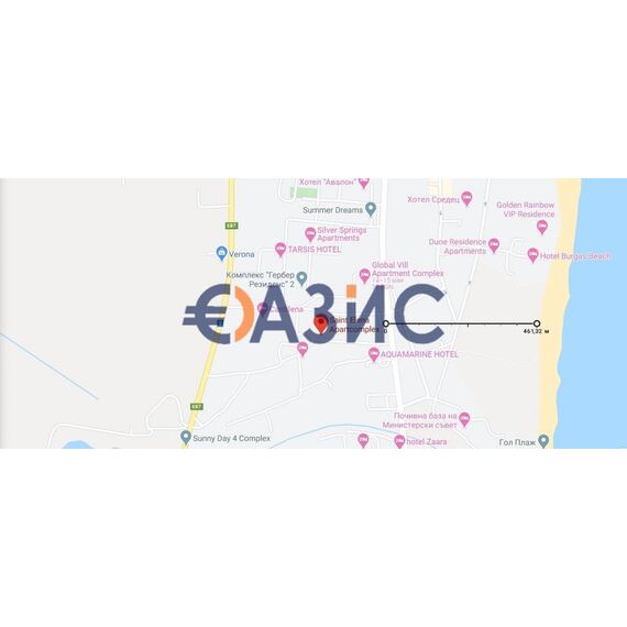 Квартира 1-комнатная в Несебре (Солнечный Берег) площадь 32м² 1 этаж