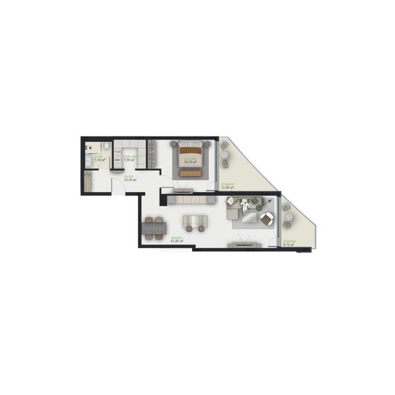 Квартира 2-комнатная 1+1 у моря в Варне площадь 118.14м² 3 этаж, изображение 4