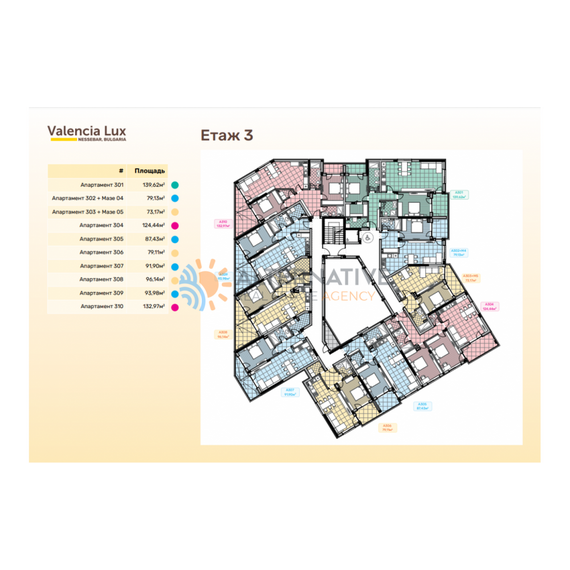 Квартира 2-комнатная 1+1 в Несебре площадь 73м² 3 этаж, изображение 9
