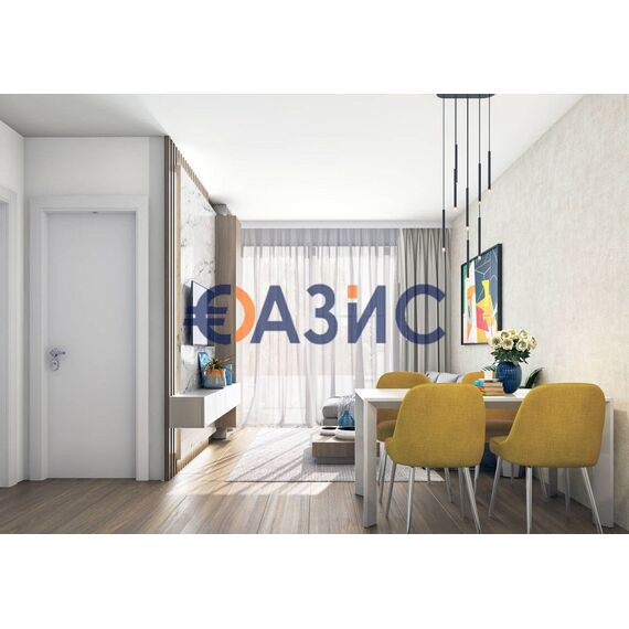 Квартира 2-комнатная 1+1 в Несебре (Солнечный Берег) площадь 50.1м² 2 этаж, изображение 3