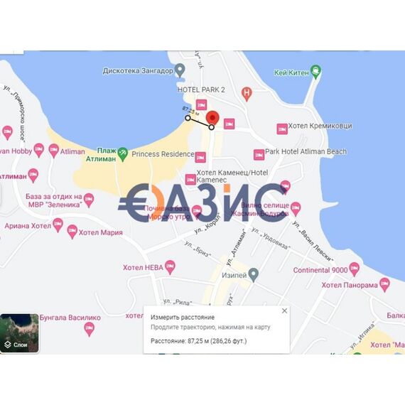 Квартира 2-комнатная 1+1 в Приморско (Китен) площадь 62м² 4 этаж, изображение 16