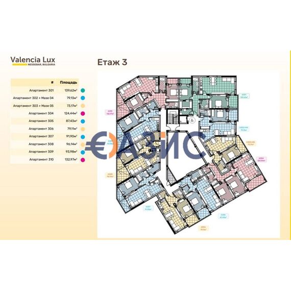 Квартира 2-комнатная 1+1 в Несебре площадь 73.2м² 3 этаж, изображение 7