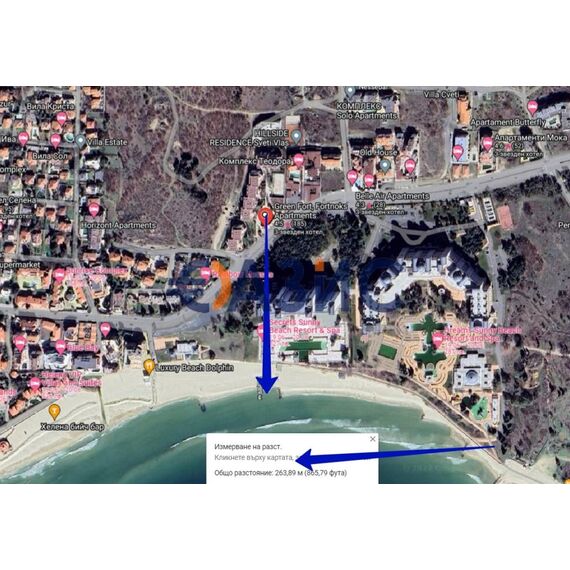 Квартира 1-комнатная в Несебре (Солнечный Берег) площадь 43.2м² 3 этаж