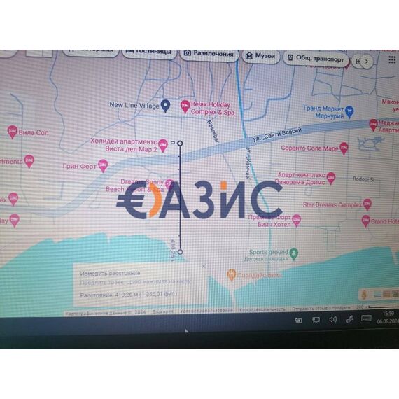 Квартира 2-комнатная 1+1 в Несебре (Святой Влас) площадь 55м²
