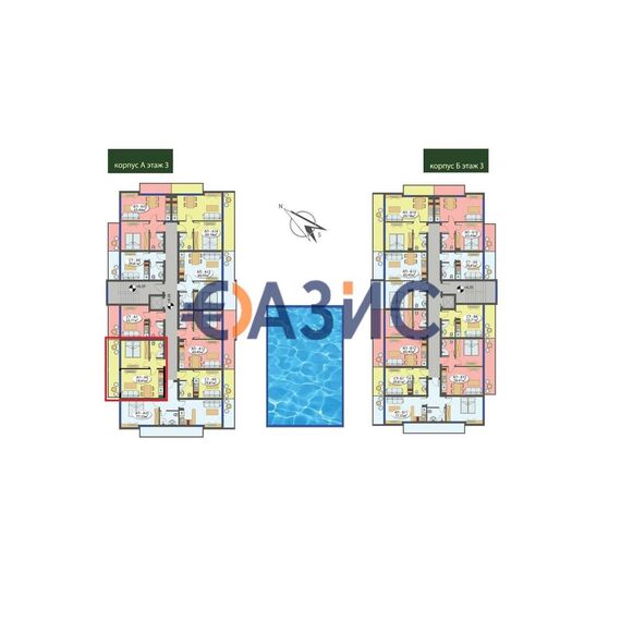 Квартира 2-комнатная 1+1 в Приморско площадь 59.4м² 3 этаж, изображение 19