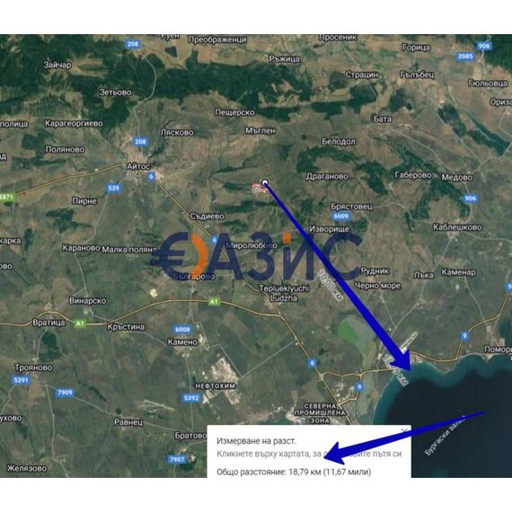 Дом в Айтосе (Дрянковец) площадь 120м² 1-этажный