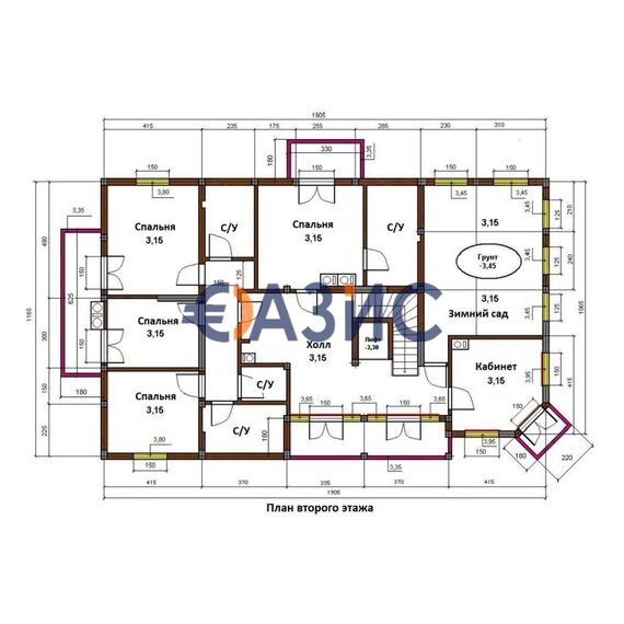 Дом в Сливене площадь 922м² 4-этажный, изображение 14